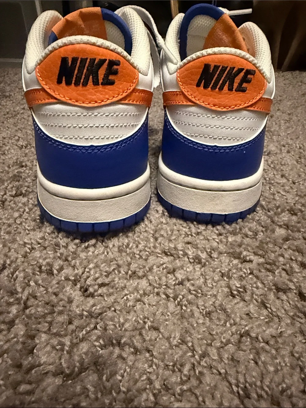 Nike Kids Low-Top Sneakers in Blue, White & Orange